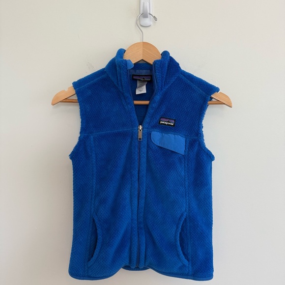 Patagonia Women’s Blue XS Fleece Vest Rare Electric Blue Polartec Outdoor - Picture 1 of 7